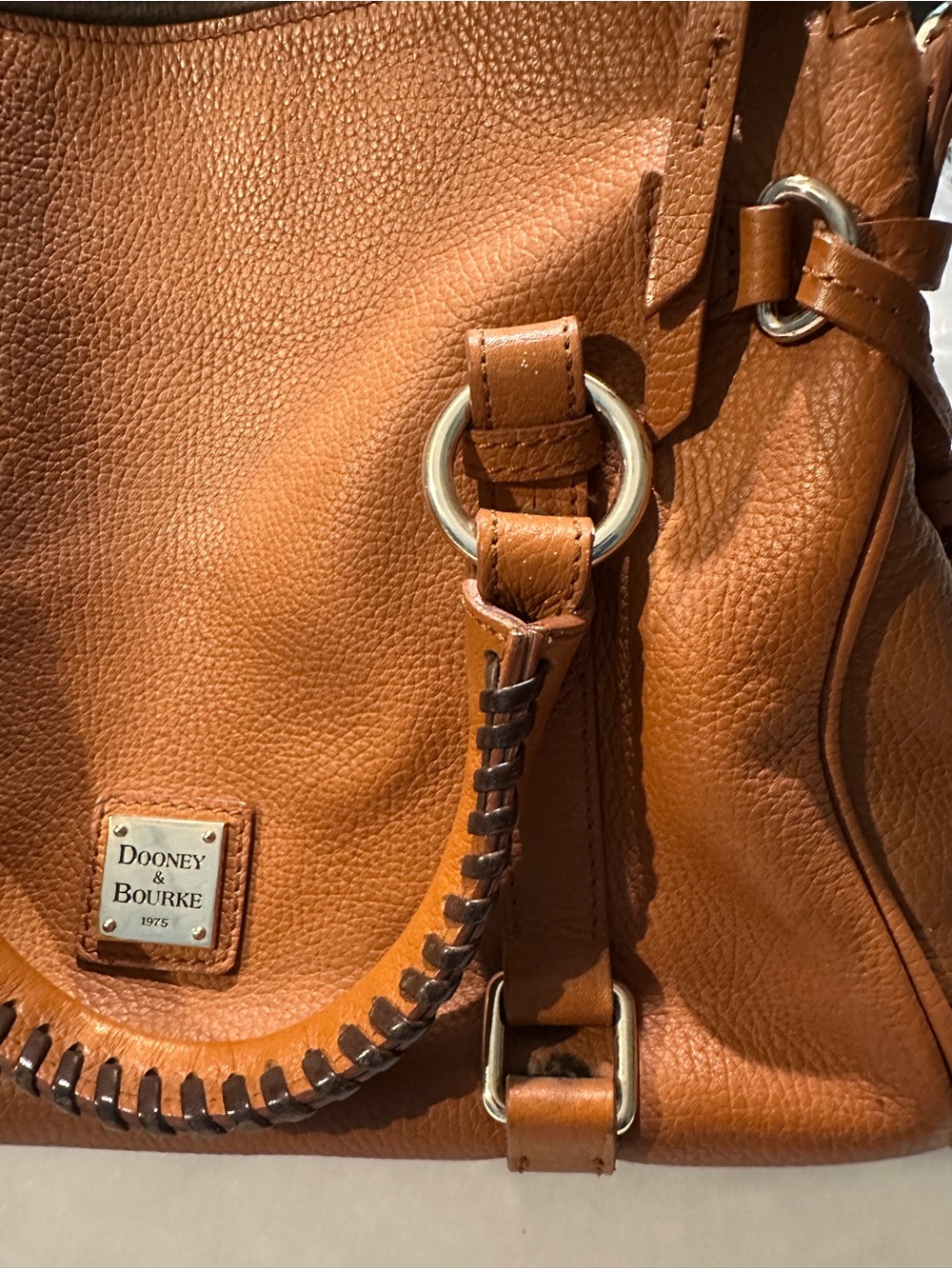 Dooney & Bourke AWL British Tan Leather Satchel - Picture 12 of 12